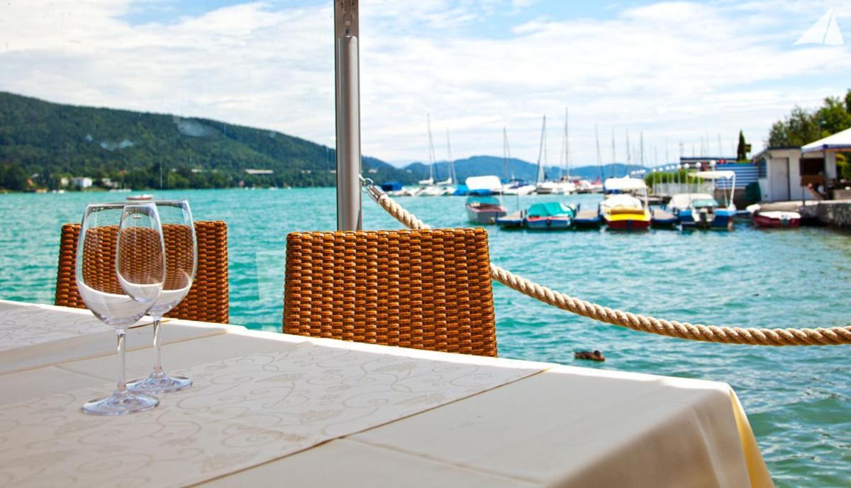 Hotel-Restaurant "Veldener Traumschiff" Direkt Am See In 2Min Im Zentrum Velden am Wörthersee Exterior foto