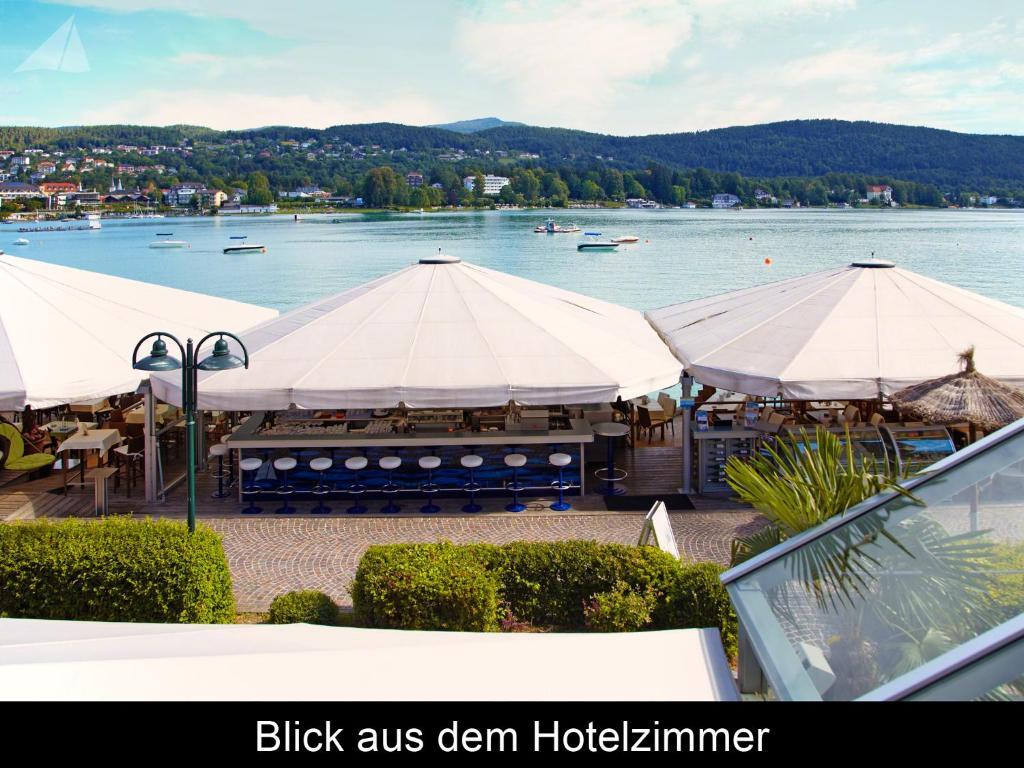 Hotel-Restaurant "Veldener Traumschiff" Direkt Am See In 2Min Im Zentrum Velden am Wörthersee Exterior foto